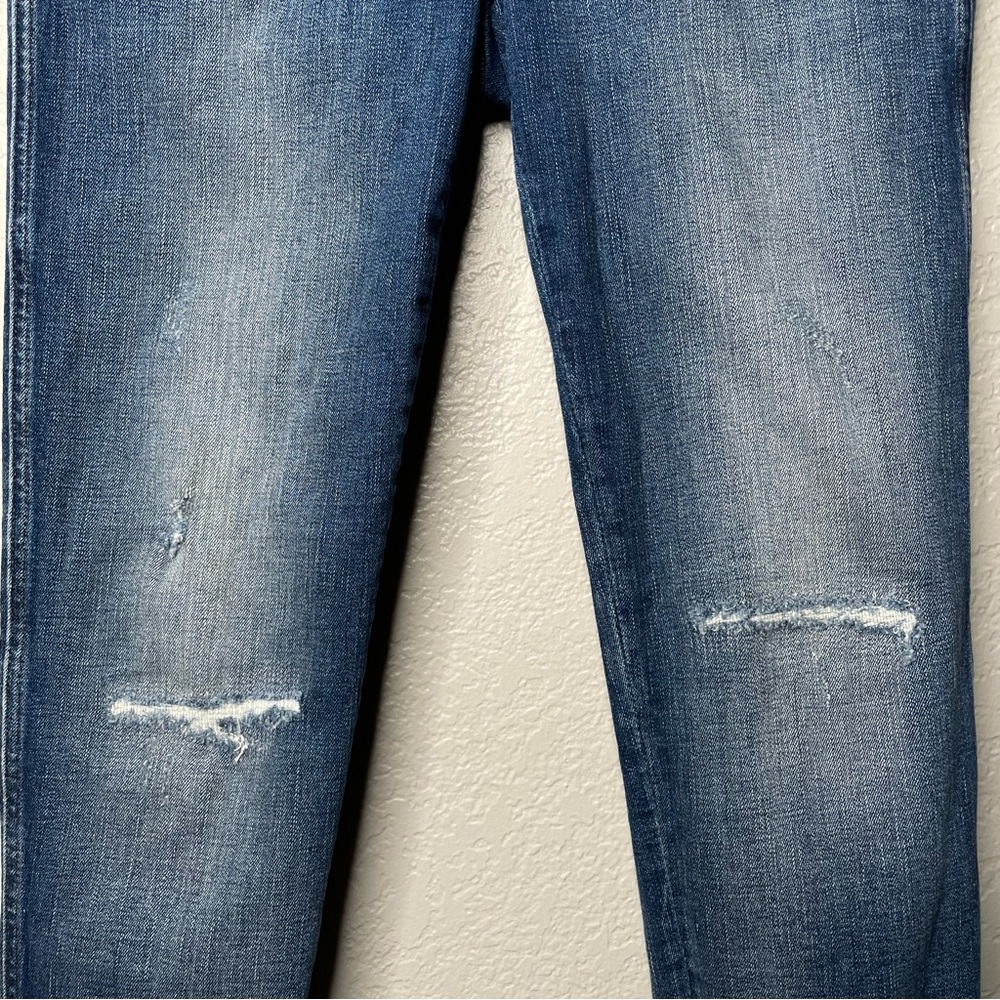 Madewell 9" Mid-Rise Skinny Jeans in York Wash: Rip and Repair Edition Denim - Picture 4 of 13